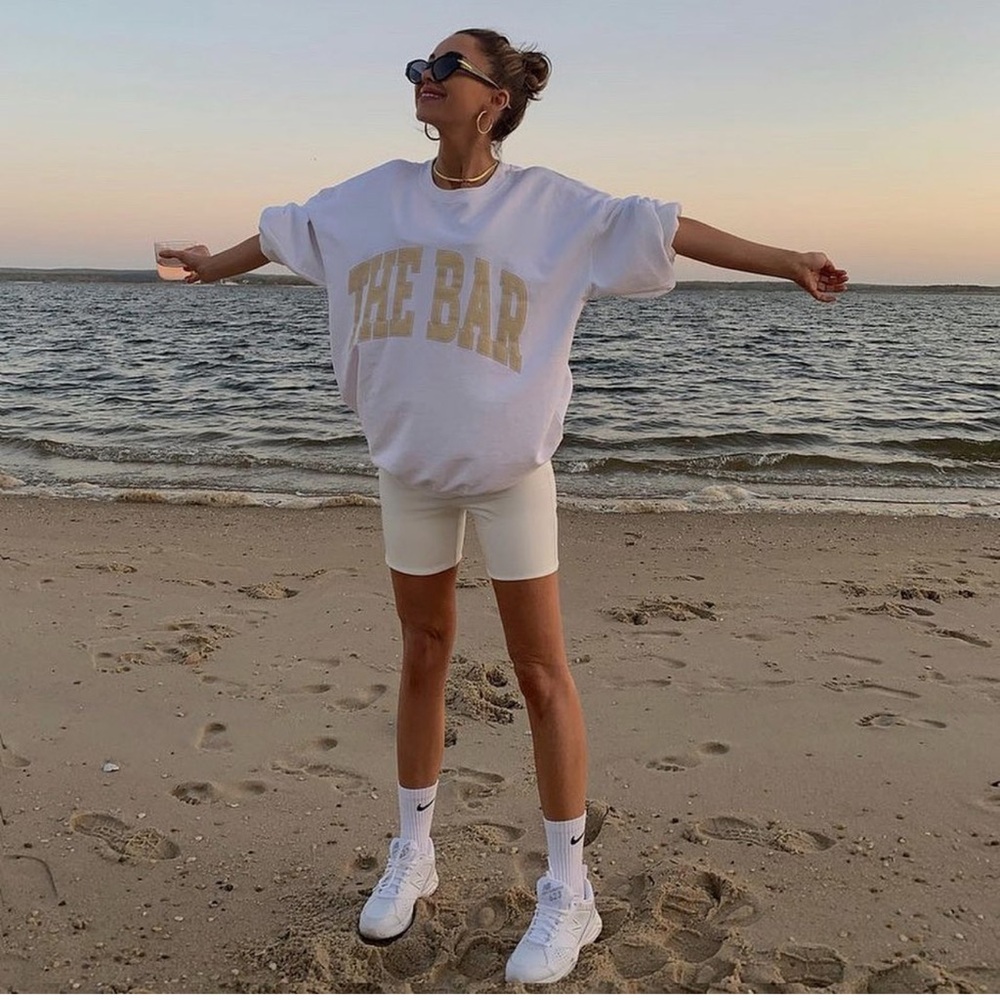 *ALWAYS SOLD OUT*~The Bar, White/Tan Varsity Sweatshirt - Picture 10 of 10